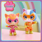 Disney Jr. SuperKitties Kittydale Figure Set with Accessories, 15-Pieces, Collectible Figurines, Amazon Exclusive, Toy for Fans, Girls, Kids, Ages 3 and Up by Just Play