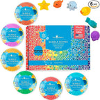 Squishy Bath Bombs for Girls & Boys with Surprise Toys Inside (6 Pack) - Large Bubble Bath Bombs & Hidden Figures, Gentle and Safe Fizzies, Made in USA, Gifts for Kids by Two Sisters