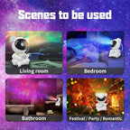 Star Projector for Kids - Astronaut Nebula Galaxy Night Light with Remote Control, Timing and Rotation - Magnetic Decor for Bedroom and Gaming Room