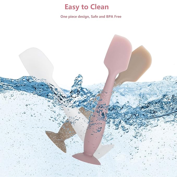 3-Pack Baby Diaper Cream Spatula - Baby Diaper Rash Cream Applicator for Butt Paste - Diaper Cream Brush for Newborn Essentials (grey, pink, white)