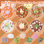 LAWOHO 6 Packs Brown Slime Kit - Cloud, Butter & Clear Slimes with Garden Add-ins, Crunchy Slime for Kids Party Favors for Girls and Boys, 360ml Slime Kits Birthday Halloween Christmas Easter Gifts