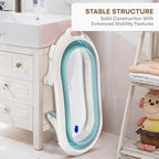 Childlike Behavior Portable Foldable Bathtub for Babies, Newborns, Infants, Toddlers - Collapsible, Folding Baby Soaking Bath Tub with Non-Slip, Anti-Skid Legs - Easy to Store, Safe Material