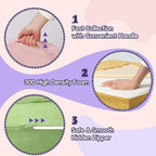 4 Piece Foam Climbing Blocks for Toddlers, Baby Climbing Gym with Ultra High Density Foam for Crawling and Sliding, Indoor Soft Play Set for Infant, Babies & Kids - Multicolor (Multicolor A, 4-Piece)