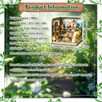 DIY Miniature House Kit, Forest Book Nook Kit with Music, 3D Wooden Puzzles for Adults, Dollhouse Kit with LED Light, Mini Building Kit, Craft Kit for Adults Teen to Build (Forest Garden)