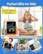 TEKFUN Toys for Girls Boys 10IN LCD Writing Tablet, Magic Doodle Board with Anti-Lost Stylus, Mess Free Coloring for Toddlers Drawing Pad, Toddler Travel Car Plane Trip Toys Gifts (Orange)