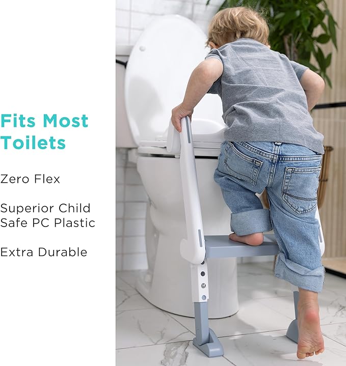 3-in-1 Potty Training Seat with Step Stool Ladder & Detachable Seat for Toddlers, Kids, Boys and Girls, Convertible Potty, Zero Assembly, Non-Slip, Splash Guard, Multi-Use, Portable