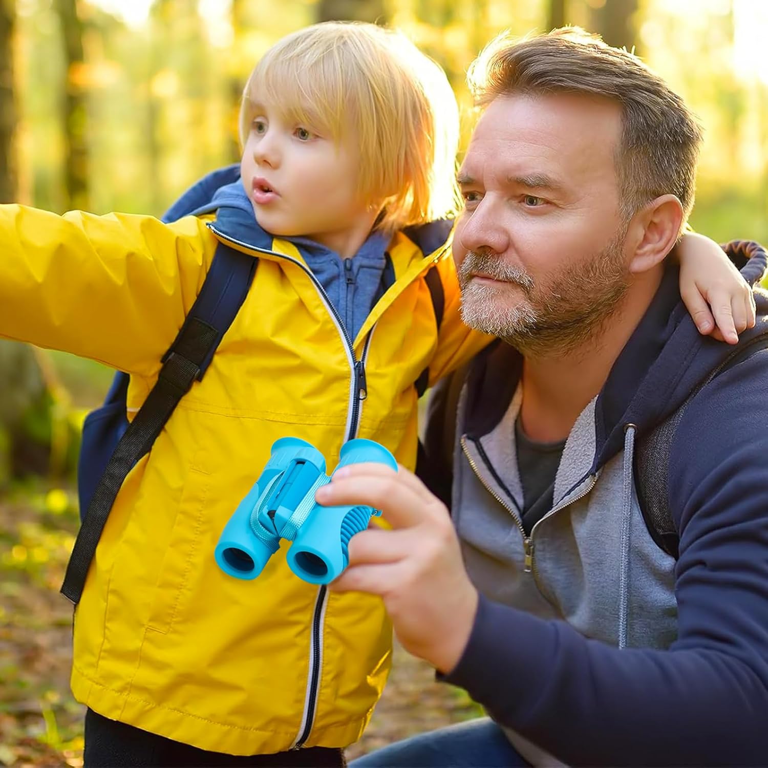 Scotamalone Binoculars for Kids Shockproof Toys Gifts for Age 3-12 Years Old Boys Girls Bird Watching Outside Play Hiking Camping Educational Learning