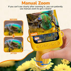 NOCOEX 1000X Handheld Kids Microscope for Edu Gift - 8 LED Light Portable Microscope for Kids, Photo & Video Mini Digital Micro Scope, Type C Charging 2'' Screen Windows & Mac OS for Age 3-12 Student