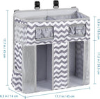 Accmor Changing Table Diaper Organizer, Hanging Diaper Caddy Organizer Stacker for Cribs Changing Table Playard Wall Baby Essentials Storage, Stripe