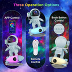 Astronaut Galaxy Projector for Bedroom, Star Projector Galaxy Light with App & Remote Control, White Noises, Bluetooth Speaker, Rocket Night Light for Kids, Ceiling, Gifts, Room Decor