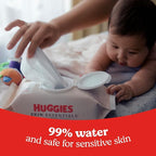 Huggies Skin Essentials Baby Wipes, Hypoallergenic, 99% Water, 6 Flip Top Packs (336 Wipes Total)
