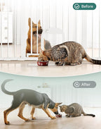 Babelio 29-48" Extra Wide Baby Gate with Adjustable Cat Door,Easy Install Pressure/Hardware Mounted,Auto Close Pet door for Stairs,House,Doorways,Effortless Walk Thru,White