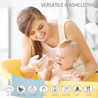 Baby Washcloths 4 Pack 100% Cotton Soft and Absorbent Terry Wash Cloths Wipes for Face Hand Body Burp Rag for Sensitive Skin Newborns Infants Toddlers 10" x 10"