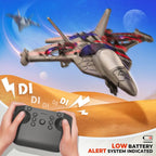 BEZGAR Drones for Kids | 2.4GHZ RC Plane, Remote Control Airplane, RC Helicopter, 360° Flip Fighter Jet Toy, Toys for ages 8-13 with Colorful LED Navigation Lights Red