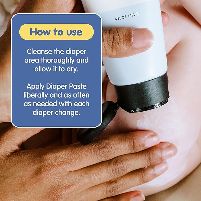 TUBBY TODD Sweet Cheeks Diaper Paste - Diaper Rash Cream with 14% Zinc Oxide - Hypoallergenic - For Soothing and Protecting Sensitive Skin - 2 Pack, 4oz & 7.9oz