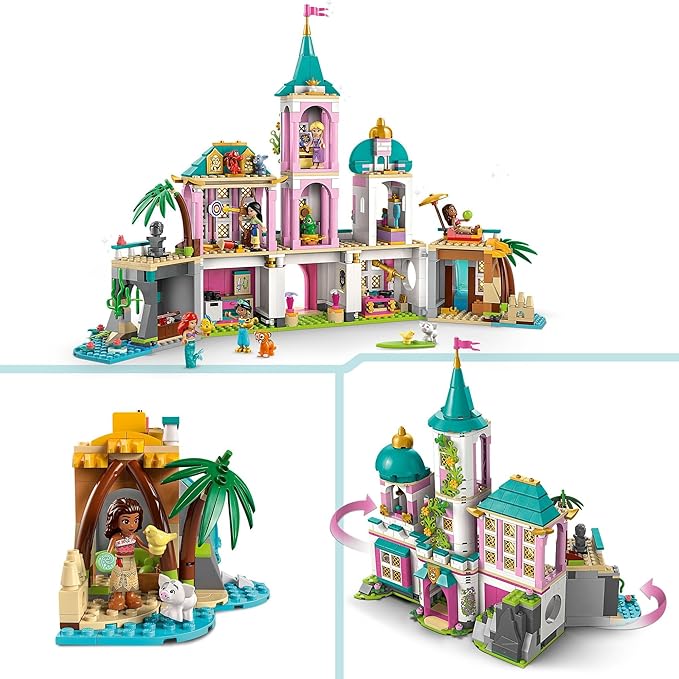 LEGO Disney Princess Castle & Royal Pets Kids Toy - Pretend Play Building Set for Girls and Boys, Ages 6+ - Includes Ariel, Rapunzel, Jasmine, Moana, and Mulan - Gift Idea for Birthdays - 43267