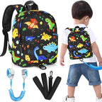 Accmor Toddler Backpack Leash, Cute Kids Backpack with Anti Lost Wrist Link, Mini Child Backpack Leash Baby Walking Harness for Travel, Small Dinosaur Backpack Tether for Boys Ages 1-3