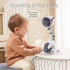 TUMAMA Singing Talking Dancing Toy, Mimicking Twisting Electronic Soft Plush Zebra Toy with Recording & Repeating What You Say, Singing Interactive Toddler Toys for Boys Girls Gifts