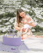 Maliton Baby Diaper Caddy Organizer, Cotton Rope Diaper Caddy Basket, Large Storage Basket for Newborn Boys and Girls, Gift for Baby Shower List, Newborn Essentials