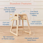 ECR4Kids ASATT High Chair, Toddler Chair, Antique White