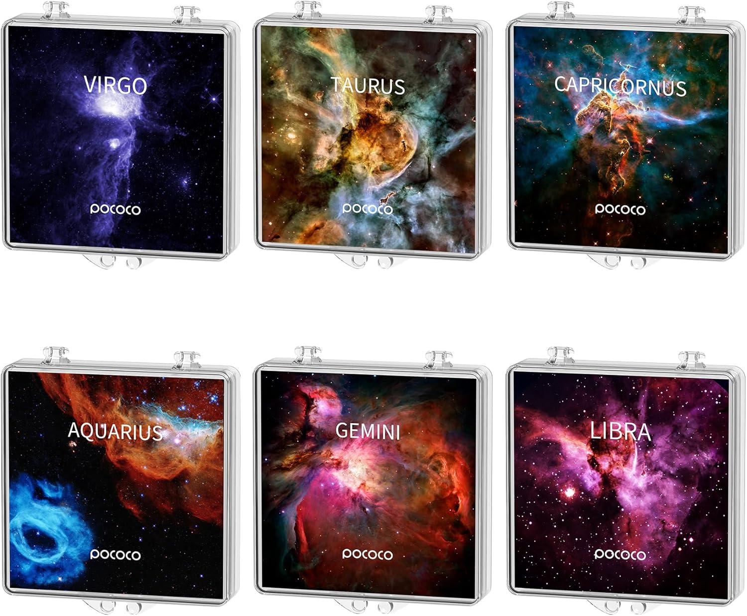 POCOCO Realistic Constellation-1 Galaxy Star Projector Night Light Discs: Realistic Galaxy Patterns, 5K Ultra HD, 96% Light Transmission, High Brightness - 6-Piece Pack (Projector Not Included)