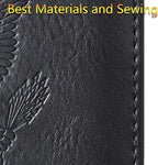 Passport Holder Cover Wallet Travel Essentials Leather Rfid Blocking Case Vacation Luggage Must Haves Travel Accessories for Men Women (120#Black)