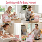 Chefhandy Baby Wipe Warmer, 3-Level Temperature Control, Quiet & Even Heating, Large Capacity for Easy Diaper Changes, Pink