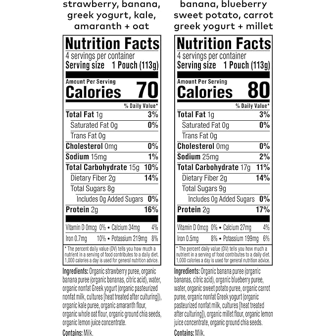 Plum Organics Variety Pack, 12+ Months - Mighty 4 Food Group Blend - Organic Fruit and Veggie Toddler Food Pouches - 4 oz Pouch (Pack of 8)