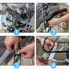 bemece Double Stroller Rain Cover, Weather Shield Double Stroller for Front and Rear Seats Twin Stroller, Baby Outdoor Activities Accessories, Protects Children from Rain, Snow, Wind