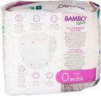 Bambo Nature Premium Baby Diapers (Sizes 0 to 6 Available), Size 0, 24 Count (Pack of 5)