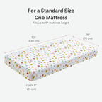 Margaux & May Organic Muslin Cotton Baby Crib Sheet, Dandelion Print, Fitted, Breathable, Toddler Bedding, 52 x 28, Deep Pocket, Organic Crib Sheets for Cozy Sleep