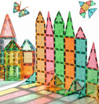 Magnetic Tiles,Magnet Building Blocks Construction Stacking Educational Toy Creative Playboard for Kids Ages 3+ (60 Pieces)