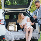 TPN Collapsible Baby Bathtub, Baby Bath Tub with Soft Cushion & Real-Time Thermometer, Baby Bathtub Infant to Toddler Tub (0-36 Months), Portable Travel Baby Tubs for Newborns (Beige)