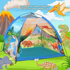 Kids Play Tents,the World of Dinosaurs Tents for Kids Indoor/Outdoor fun, Dinosaurs Dome Playhouse for Boys & Girls,Durable and Breathable Premium Material, Perfect Kid’s Gift- 47" x 47" x 43"