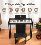 Vangoa Kids Piano Keyboard, 37 Keys Digital Piano for Kids, Music Educational Instrument Toy, Wood Piano for Girls and Boys,Classic Black