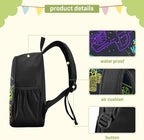 Colorful Monster Truck Toddler Backpack Waterproof Mini Backpack with Name/Text Preschool Backpack Cute Small Backpack Kindergarten Pre School Bags 13 Inch, Medium, Pattern 2