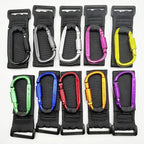 Baby Stroller Hook, Carry 30 lbs per Stroller Carabiner Clip, Adjustable Baby Stroller & Car Seat Hook for Hanging Diaper Bag, Wheelchair,Golf cart, Shopping and Pet Cart(2 Pcs Fuchsia)