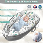 Baby Lounger - Baby Lounger for Newborn 0-24 Months, Breathable, Soft Cotton Baby Nest, Portable Infant Lounger for Home & Travel, Newborn Essentials Gift (Grey Deer)