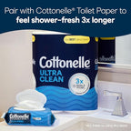 Cottonelle Fresh Feel Flushable Wet Wipes, Adult Wet Wipes, 8 Flip-Top Packs, 42 Wipes Per Pack (336 Total Wipes), Packaging May Vary