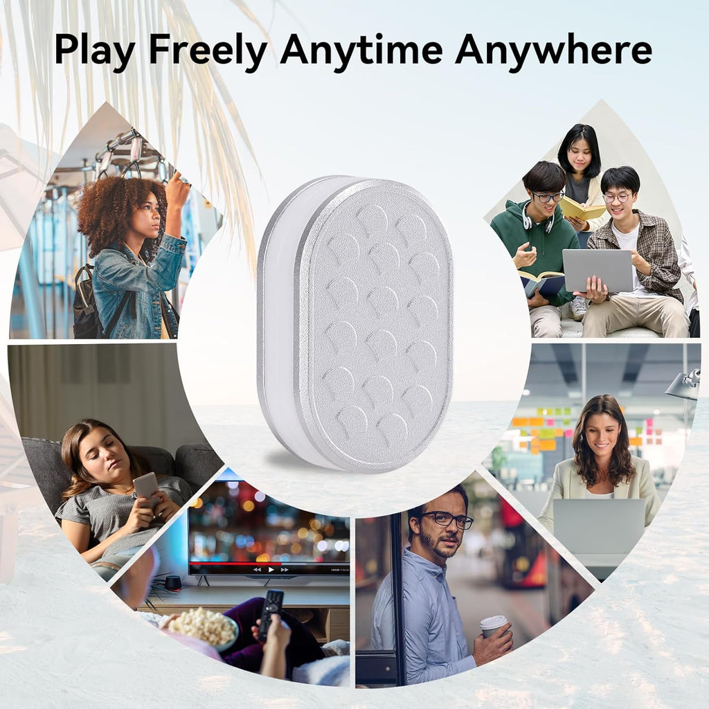 EDC Magnet Fidget Slider - Sliver Seashell Design Push Card Adults Magnetic Clicker Block with Anxiety Stress Relief, Sensory Haptic Office Desk Toy for ADHD, Gifts for Boyfriends and Father