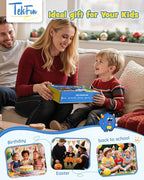 Dinosaur Talking Pen with Phonics Cards, Montessori Toys for Toddlers, Autism Sensory Interactive Toys, Educational Birthday ABC 123 Learning Set, 73PCS Flash Cards & 6 Stickers