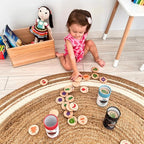 bee smart Wooden Memory Game - Matching Memory Game for Kids 3 and Up, 16Pcs | Educational Toy for Preschool Toddlers Board Games (Dinosaurs)