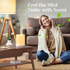 ASAKUKI Essential Oil Diffuser, 5-in-1 Quiet Humidifier, Home Fragrance Aroma Diffuser with 7 LED Color Changing Light and Auto-Off Switch (Pure White)