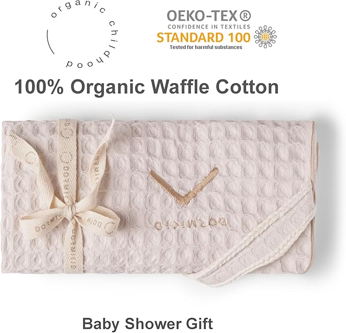 Organic Cover for Nursing Pillow • Premium Quality 100% Cotton Oeko-Tex Standard • Cover for Breastfeeding and Bottle Feeding Pillow • Soft and Breathable • Only Cover (Lilac waffle)