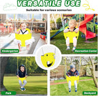 High Back Full Bucket Toddler Swing Seat with 3- Point Adjustable Safety Harness, 66 inch Detachable Chain,Suitable for Babies Aged 6-24 Months，Baby Swing for Swingset (Yellow)