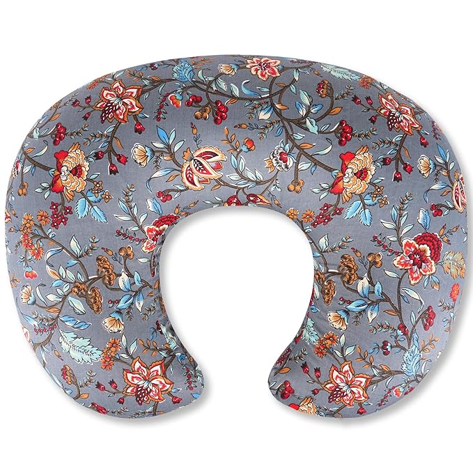 Nursing Pillow, Breastfeeding Pillow with Removable Cover, Ergonomic Breast Feeding Pillow, Baby Feeding Support Cushion for Mom Easier Breastfeeding- Original Size/Peony