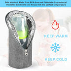 Accmor Baby Bottle Cooler Tote Bags, Insulated Breastmilk Cooler Bag, Nursing Bottle Warmer Bag for Nursing Mom Daycare Travel