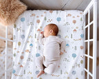 Crib Sheets Neutral - Fitted Baby Crib Sheets Bed for Girl Boy - 2 Pack Standard & Toddler Mattress (Farm Animals) - Buttery Soft Organic Cotton Blend