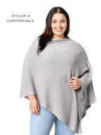 We are Amma | The Cocoon™ - Newborn Essentials Must Haves: Nursing Cover for Breast Feeding Essentials | Nursing Sweater Used as Breastfeeding Cover (Grey, Plus Size)