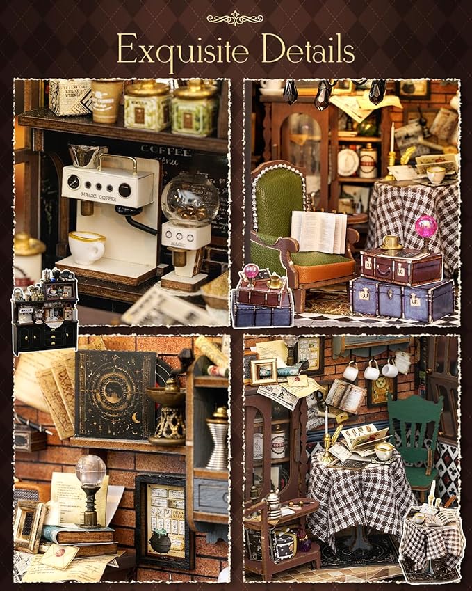 CUTEBEE Dollhouse Miniature with Furniture, DIY Wooden Dollhouse Kit Plus Dust Proof, Creative Room Idea